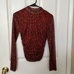 Farm Rio mesh leopard shirt